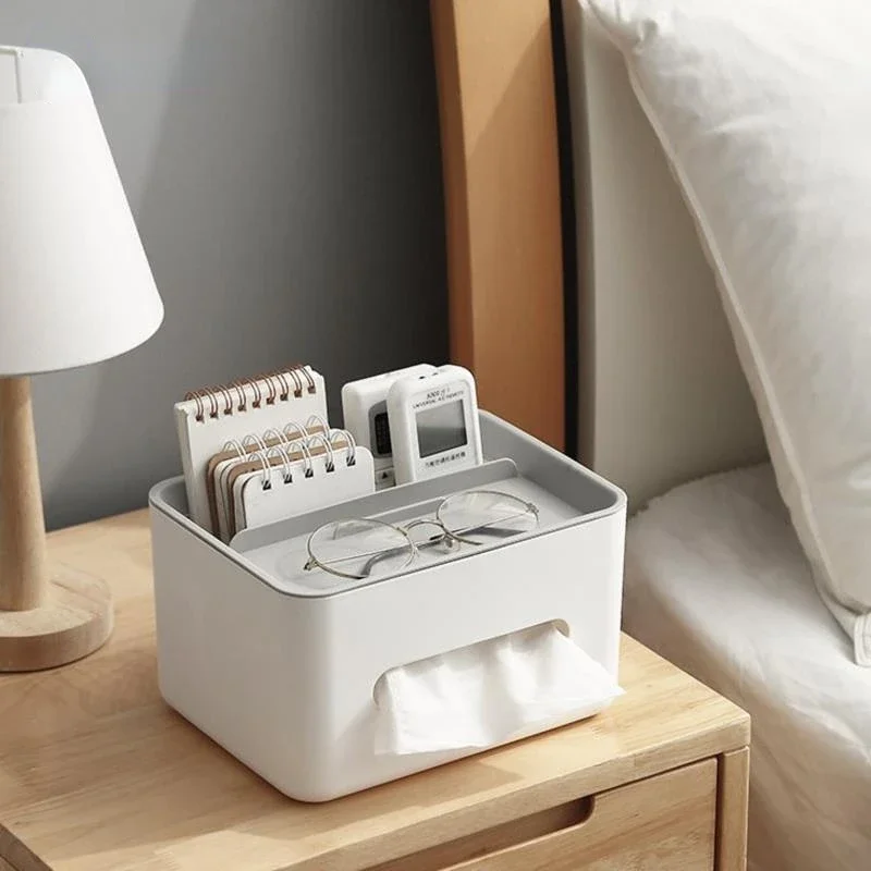 Tissue Box Napkin Holder Remote Control Storage Desk Organizer Office Multifunctional Sundries Ontainer Storage Home