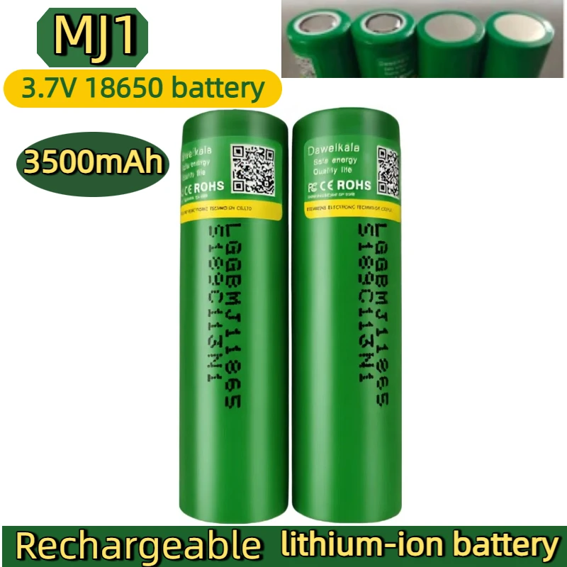 

original New 18650 battery Rechargeable battery 3.7V 3500mAh for electronic cigare flashlight for LG MJ1 3500mAh Battery