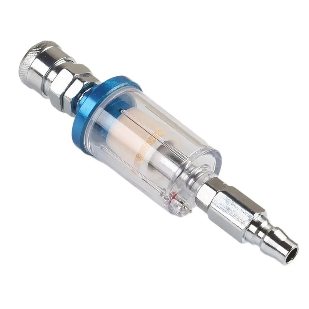 1Pcs AF-02 Air Oil Water Separation Filter Kit 1/4 Inch Thread Copper Core Painting Spray Torch Moisture Separator Clear