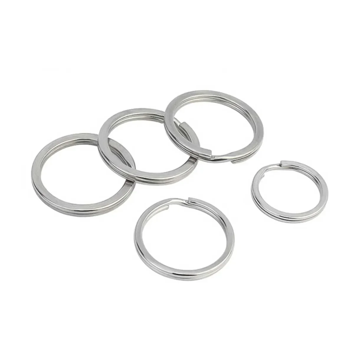 Flacher Doppel ring aus Edelstahl 304 mit einer Dicke von 1,5mm und 2mm