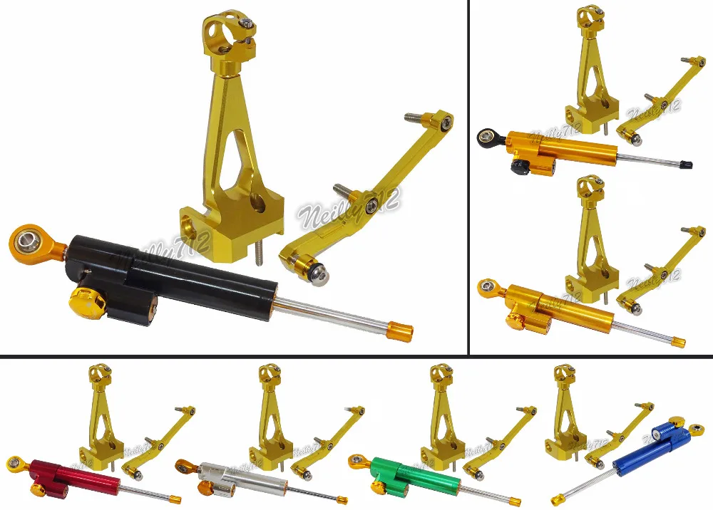 

waase CNC Aluminium Steering Stabilizer Damper Mounting Bracket Kit Full Set For Yamaha MT-09 FZ-09 MT09 2013 2014 2015 2016