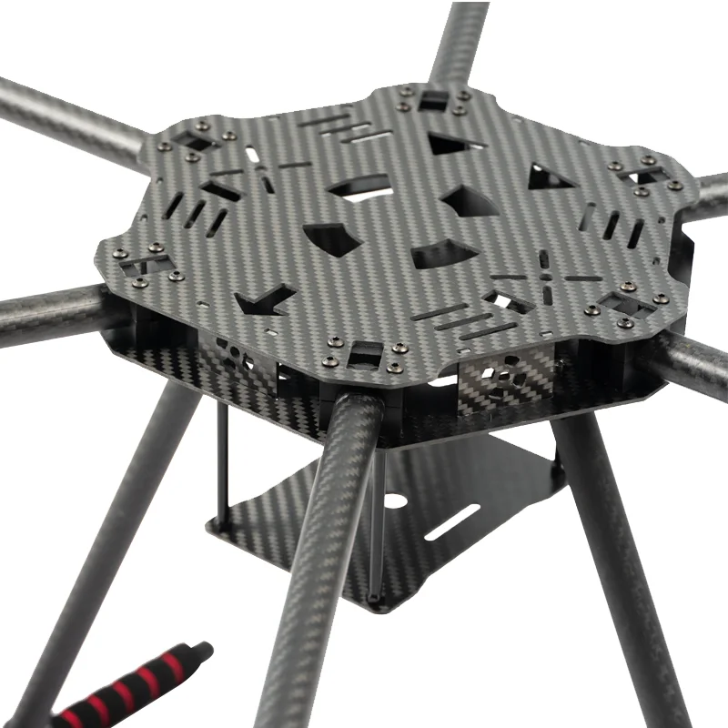 F850 Full Carbon Fiber F 850 Hexa-Rotor Frame Foldable Arm Hexacopter Frame Kit with Unflodable Landing Gear for FPV