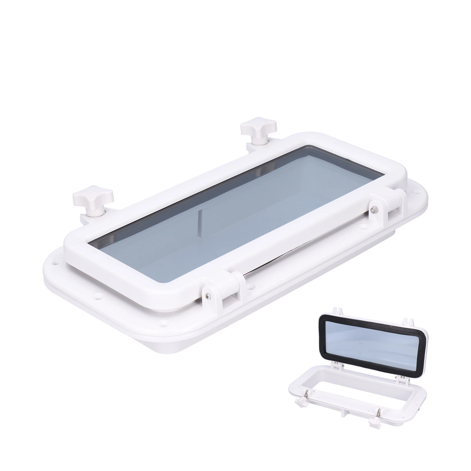 

15-3/4 x 7-7/8in Rectangle Portlight Tempered Glass Opening Window for Marine Boat Yacht RV