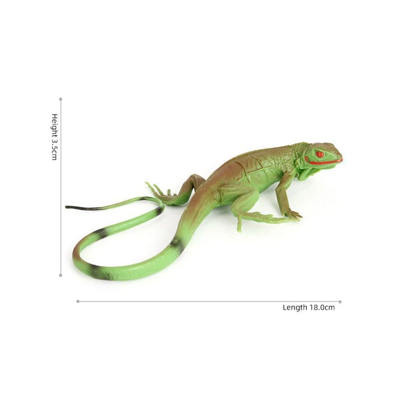 Solid simulation green iguana model lizard animal ornaments home decoration crafts