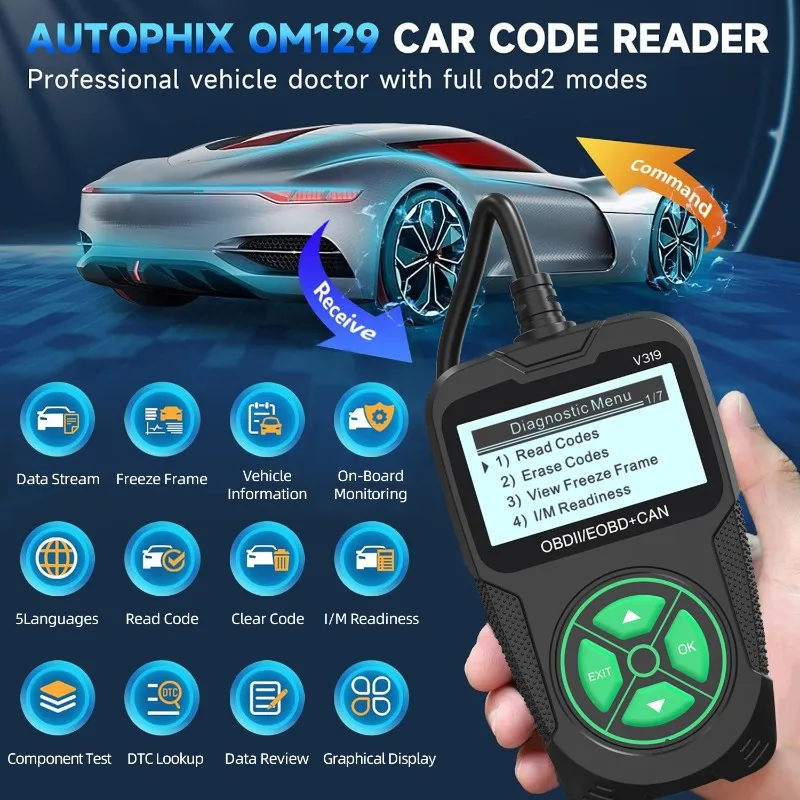 

FULL-V319 OBD2 Car Diagnostic Tool - Universal Code Reader For Vehicle Fault Detection
