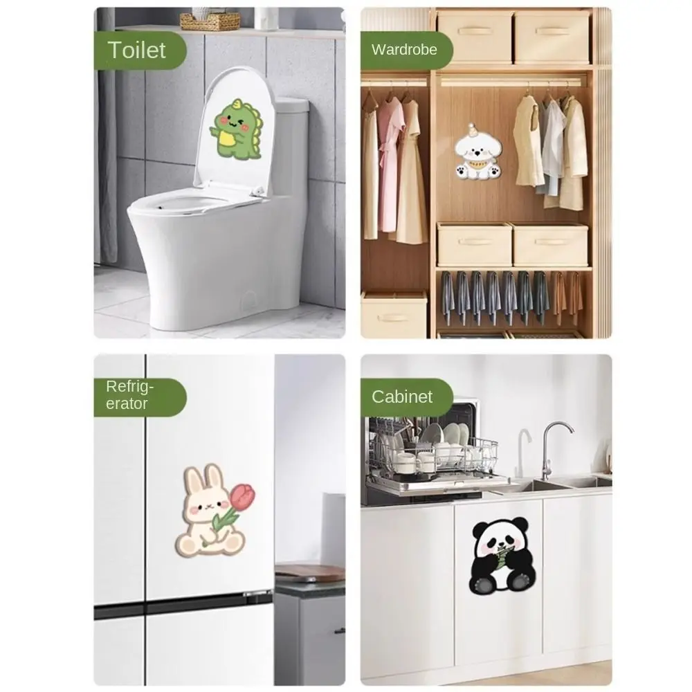 with Deodorant Function Toilet Deodorant Sticker Cartoon Animal Thickened Felt Toilet Sticker Shoe Cabinet Wardrobe Stickers