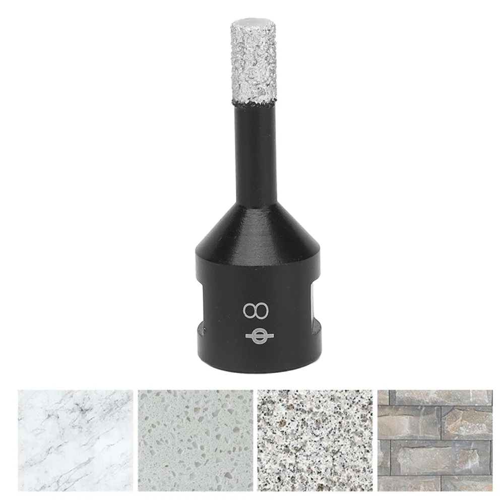 Vacuum Brazed Diamond Core Drill Bit 8mm Size 1/4 Inch 6mm Marble Hole Saw M14 Thread Dry Cutting Drilling Tool