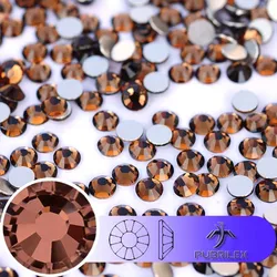 New Arrival Smoked Topaz Rhinestones SS3 Ss16 Ss20 SS30 Crystal Flat Back Rhinestones for Dress Nail Art Decoration