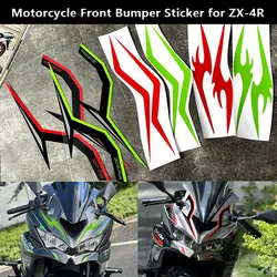 Motorcycle Fairing Head Sticker Reflective Front Bumper Waterproof Modification Decal for Kawasaki Ninja ZX-4R ZX4R ZX-4RR ZX4RR