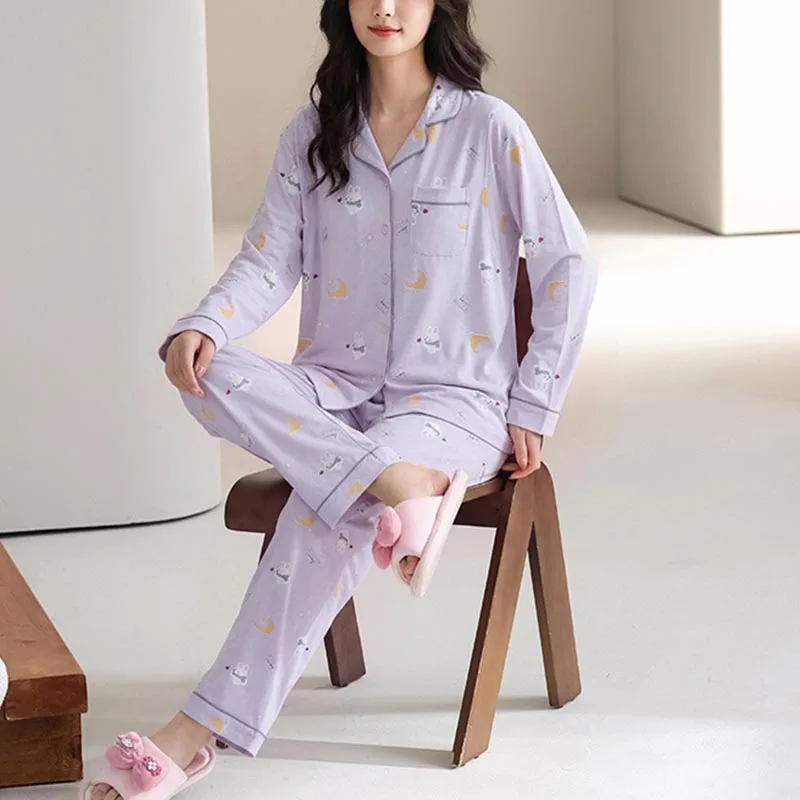 maternity-cotton-pajamas-homewear-suit-nursing-pajamas-moon-clothes-spring-and-summer-monthly-clothing-summer-nursing-clothes