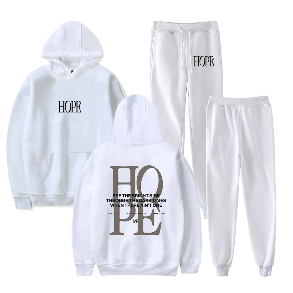 Rapper nf Hoffnung Tour Merch Herren Sportswear Set Casual Trainings anzug zweiteiliges Set Sweatshirt Jogging hose Jogging anzug y2k Kleidung