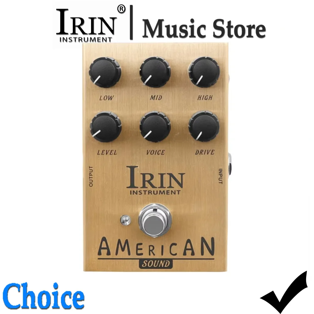 IRIN AN-34 American Sound AMP Simulator Pedal of FD 57 Deluxe Amplifier from Clean to Overdrive Sound for Electric Guitar/Bass