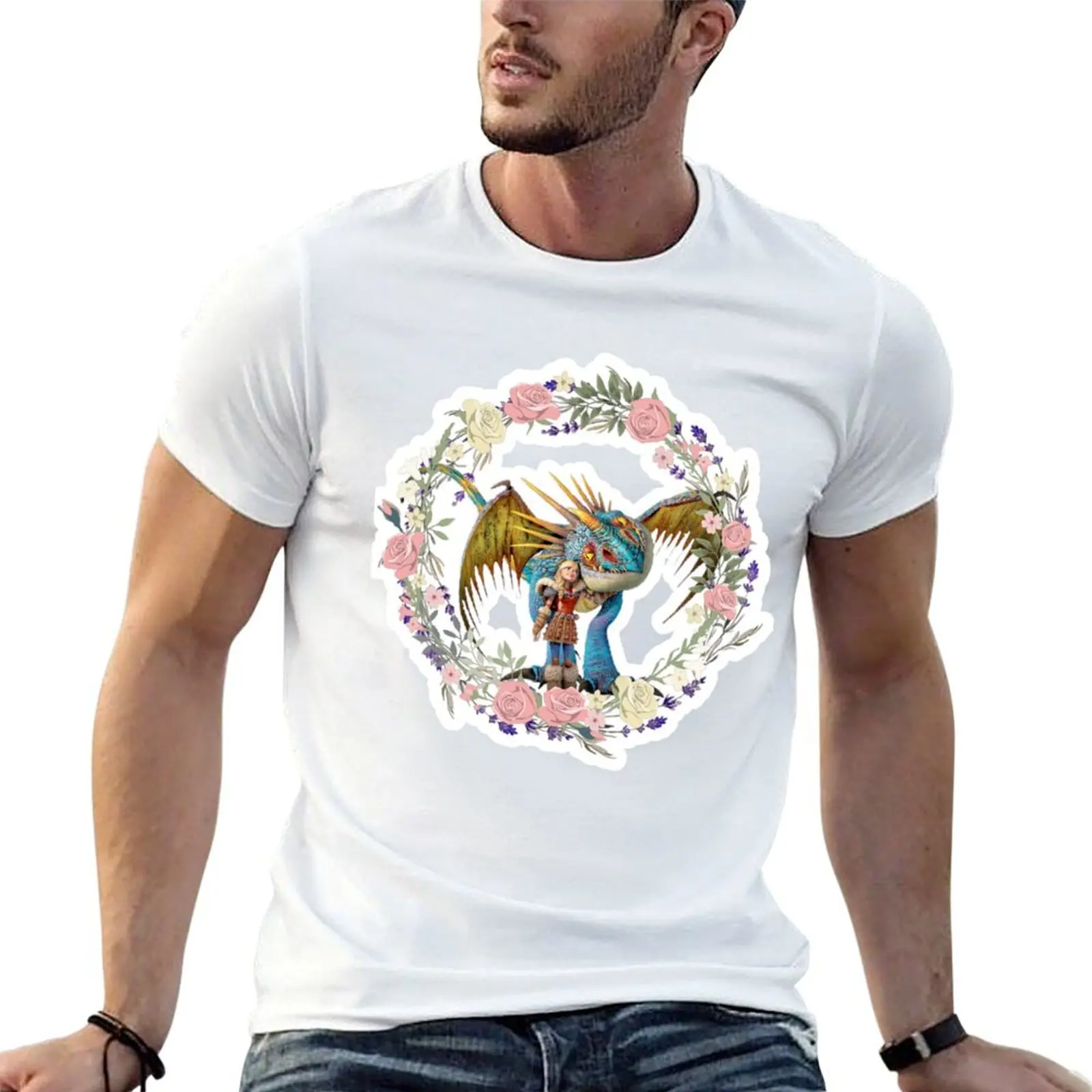

Astrid & Stormfly Flowers T-Shirt essential t shirt t shirt man plain T-Shirt