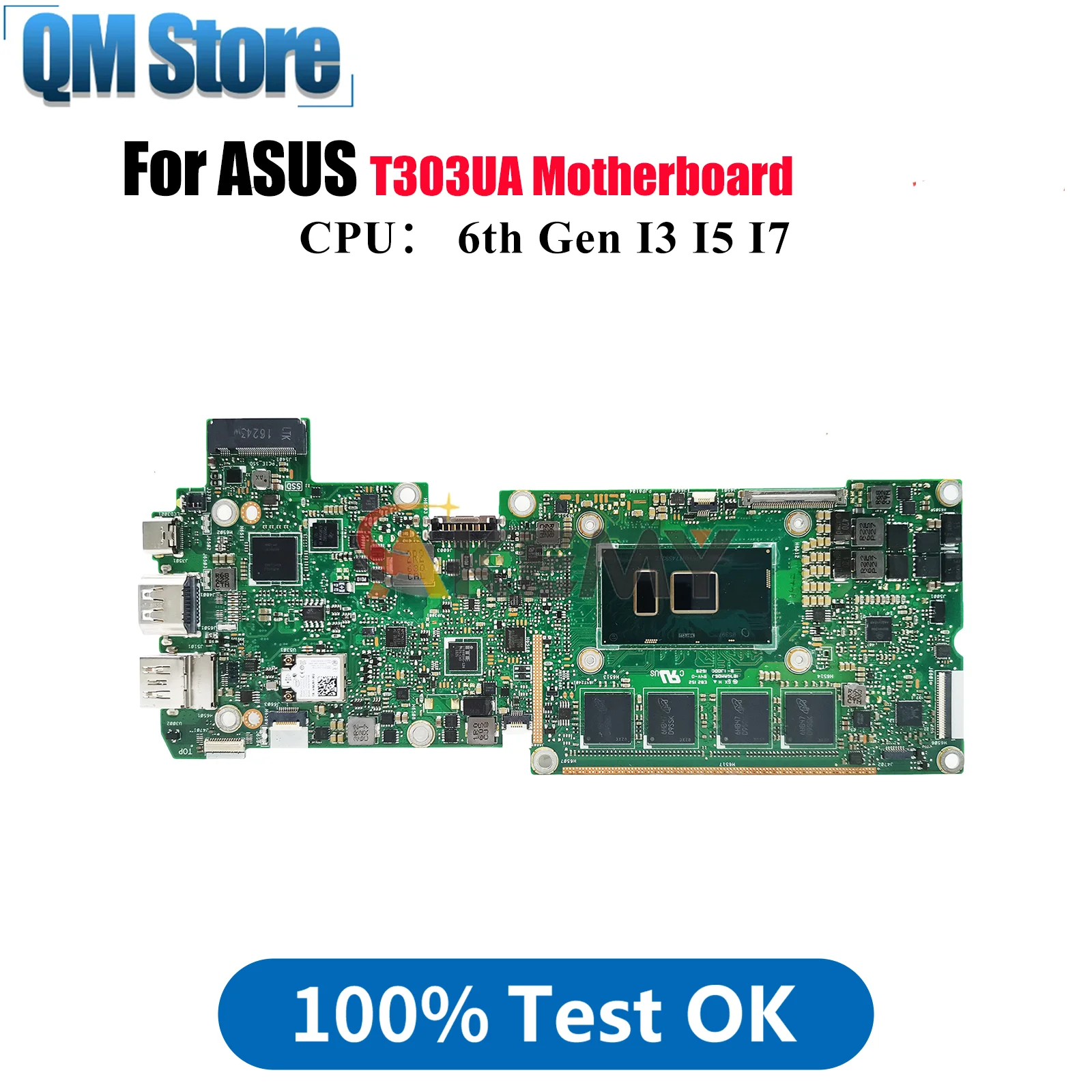 

T303UA Материнская плата для ноутбука ASUS Transformer T303UA T303U Материнская плата для ноутбука с процессором I3 I5 I7 100% тестирование ОК быстрая доставка stk