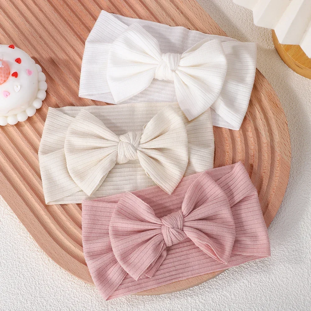 

3Pcs/Lot Baby Girl Bows Headband for Newborn Turban Knotted Hair Bands Soft Elastic HeadWrap Headwear Baby Hair Accessories