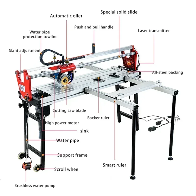 Nuevamachquina cortadora de escritorio، processamiento de azulejos por chorro de agua، إمكانية التشغيل التلقائي، متعددة الوظائف، 45 جم