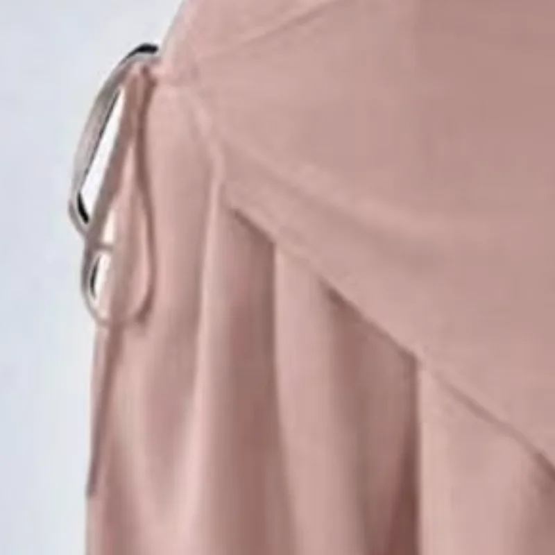 Fashionable Work Pants Women Oversized Wide Leg Trousers Pure Color Elastic Waist Casual Pants for Daily Commuting Wear