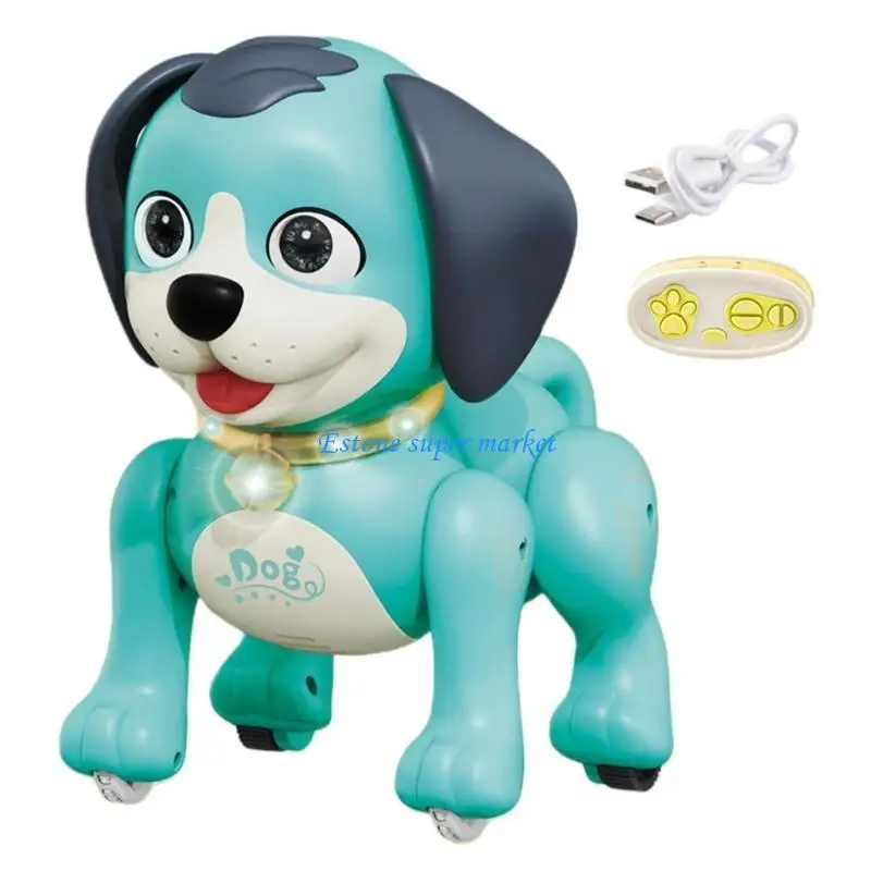 Jouet électrique pour animaux compagnie 090B, pour tout-petits, apprentissage rampant, télécommande, chien, avec lumière pour