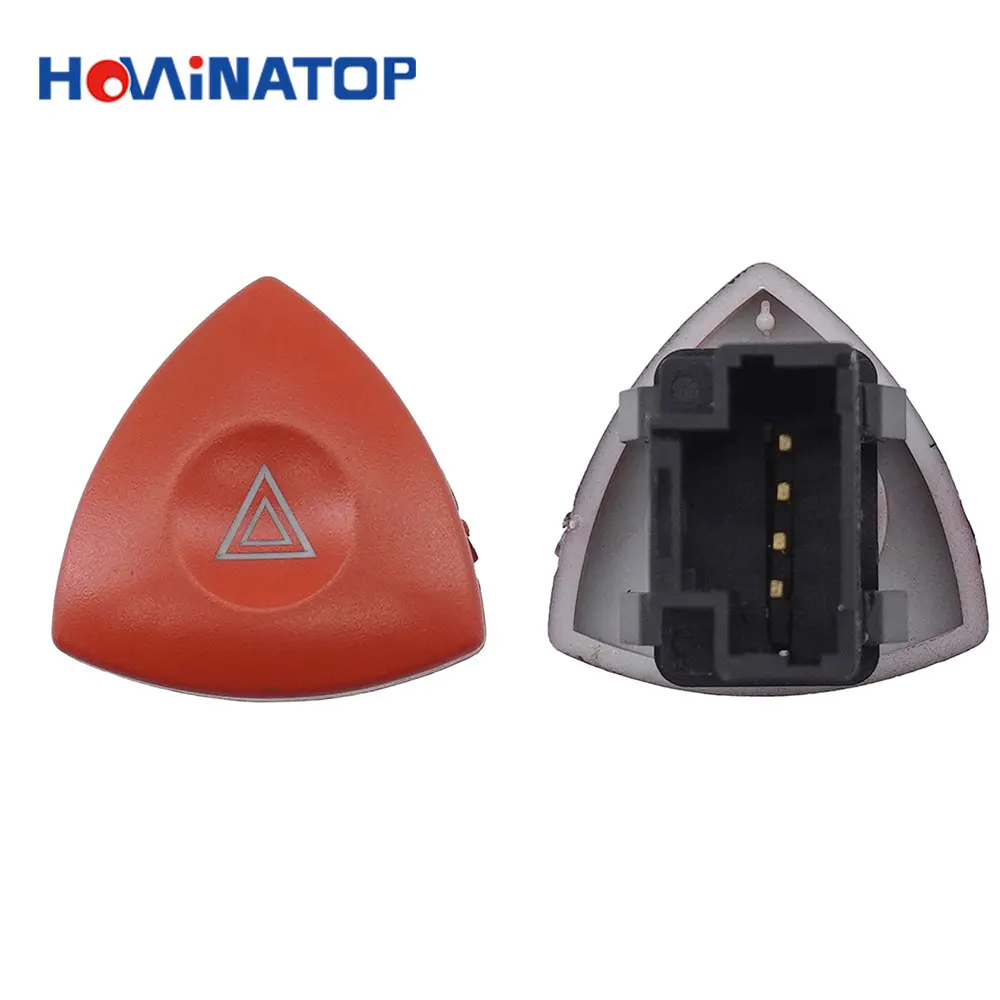 HOWINATOP 8200442724 252904889R 820048004 8200002441 4 Pin Hazard Warning Switch For Renault Espace Laguna Master Trafic