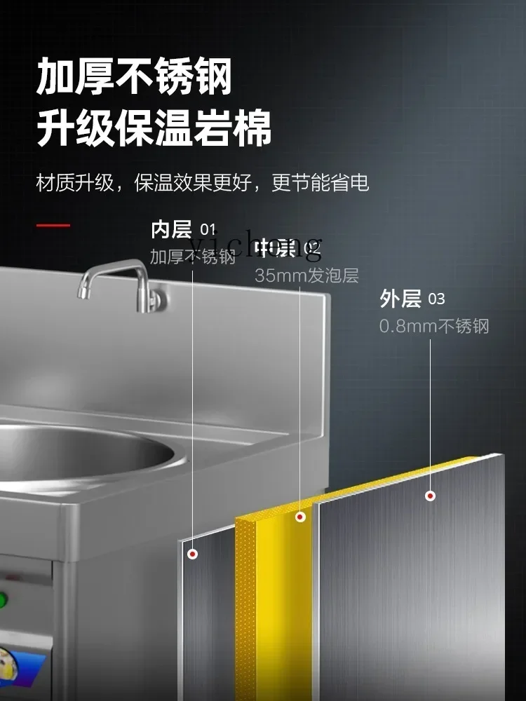 Hot sales ZK Commercial Pasta Cooker Gas Double Barrel Stew-Pan Multi-Functional Noodle Shop Spicy Hot Pot