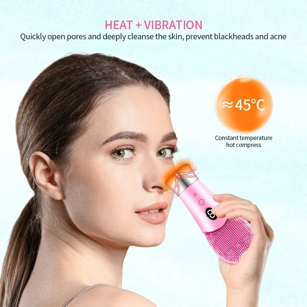 9 Levels Electric Cleansing Brush Ultrasonic Facial Cleaner Face Massagers Sonic Deep Pore Cleaning Silicone Beauty