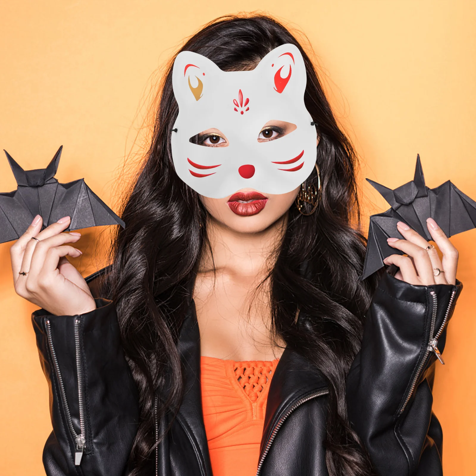 

1pcs Cat Face Mask Diy Unpainted Plastic Blank Masks For Halloween Party Cosplay Masquerade Decor Adult Craft Supply