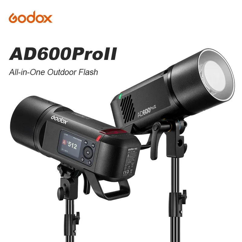 Godox AD600ProII Outdoor Flash with X3 Trigger BiColor Modeling Led 2.4G Wireless X TTL GN87 1/8000s High Speed SYNC Flashlight