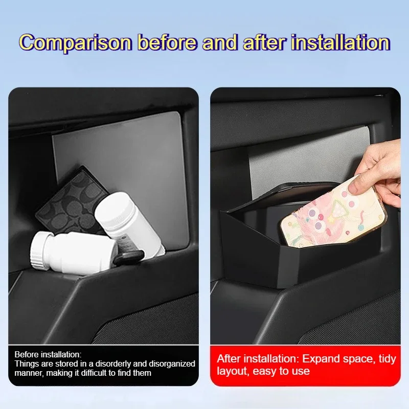 Car Door Side Storage Box for Tesla Cybertruck 2024 2025 Silicone Storage Privacy Box for Cyber Pickup Truck Tidying Accessories view 2