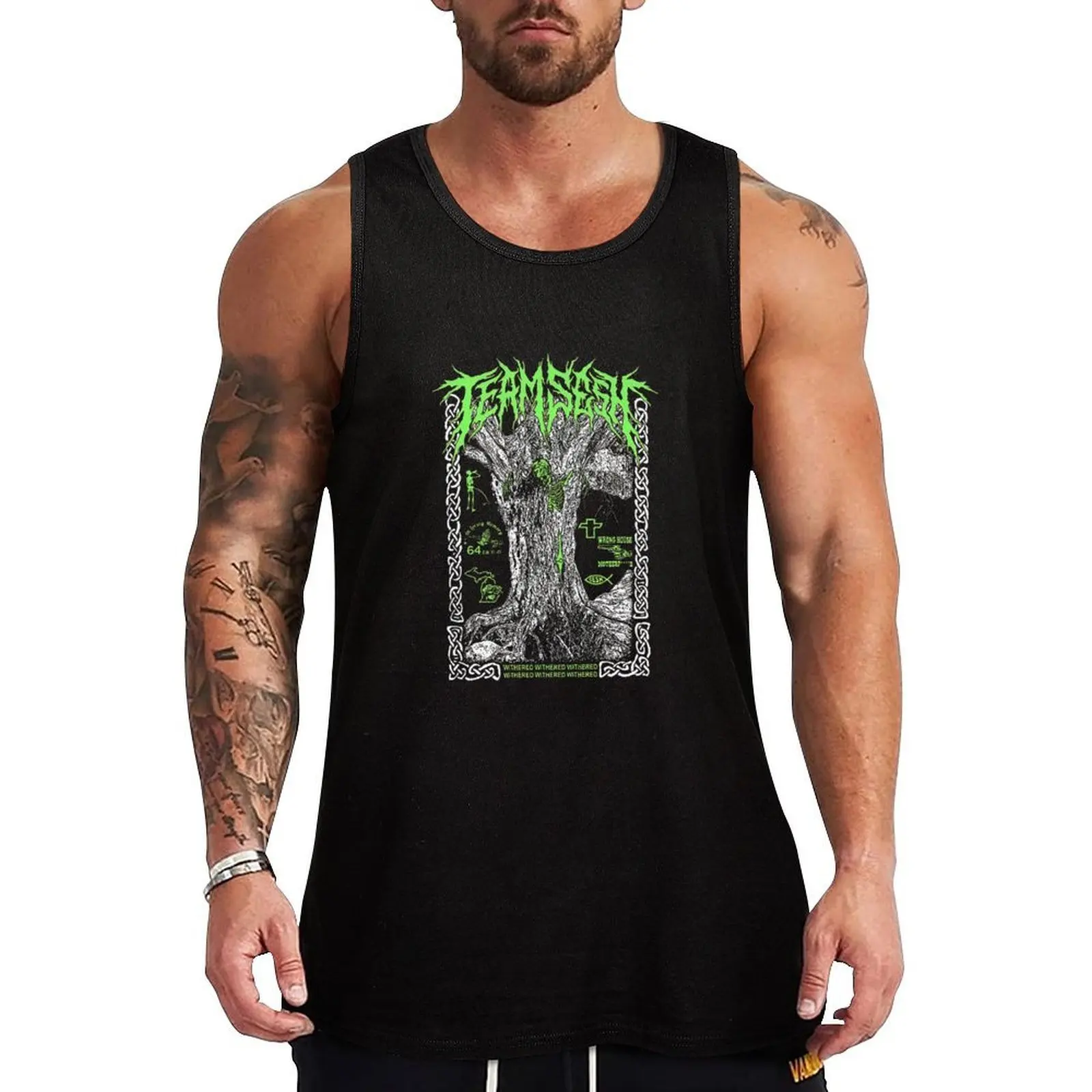 Teamsesh Merch Tank Top Street Print Tank Top Casual Graphic Sleeveless Tee