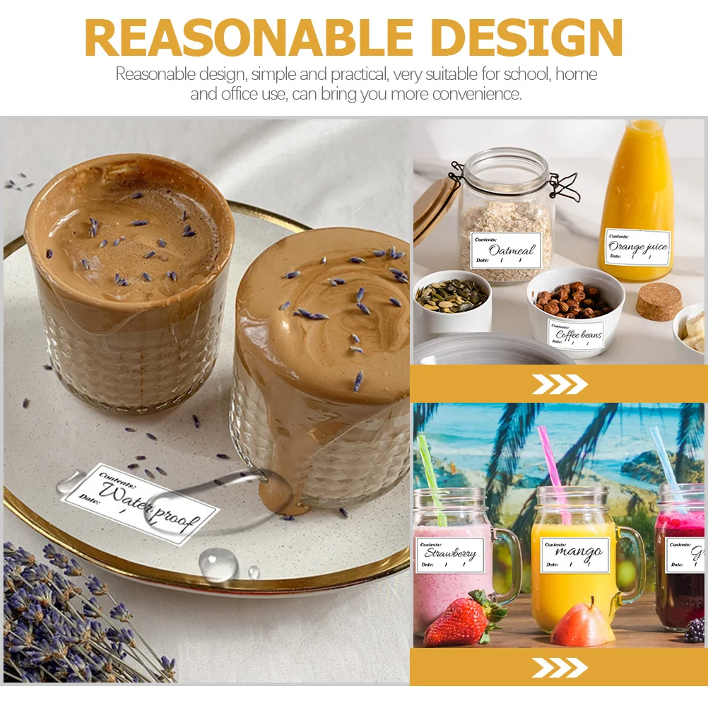400Pcs Food Labels for Refrigerator Easy to Write and Paste Safe Practical Gentle Texture Labels for Food Containers