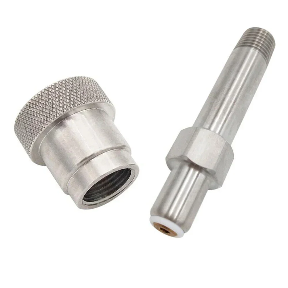 مجموعة SCBA لمكافحة الحرائق SS-CGA 347 1/4 بوصة MNPT صامولة ضيقة يدوية وحلمة 3 بوصة موصل زجاجة جوية 347