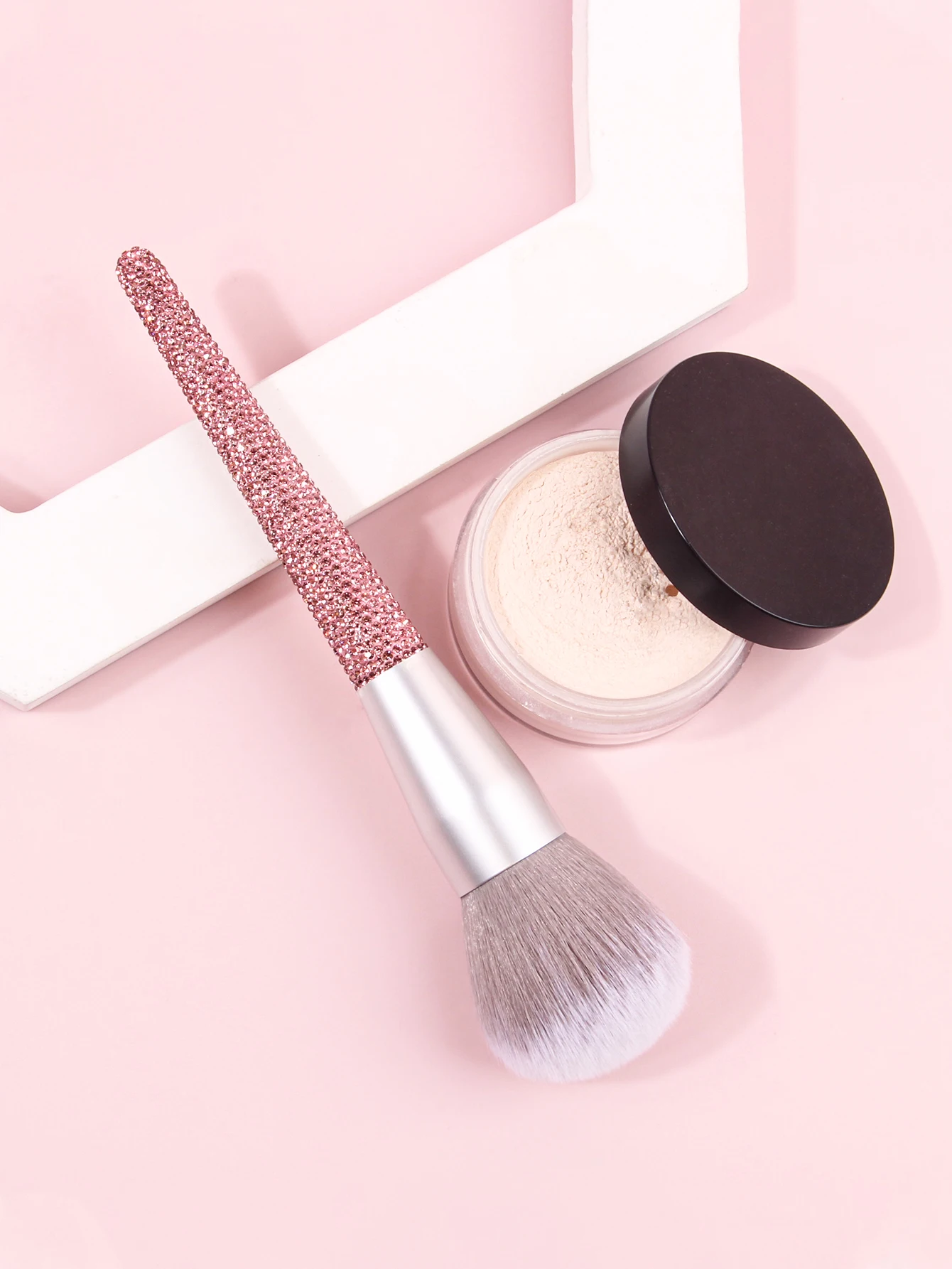 1PCS top grade Luxury Bling Glitter Fluffy Diamond Make Up Loose Powder Brush