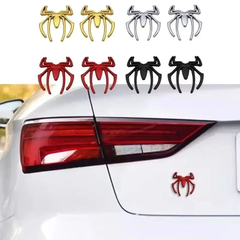 

2PCS Spider Logo Car Window Side Emblem Sticker Auto Body Trunk Badge Decal for Honda Jeep Lexus Nissan Ford Toyota Mazda KIA