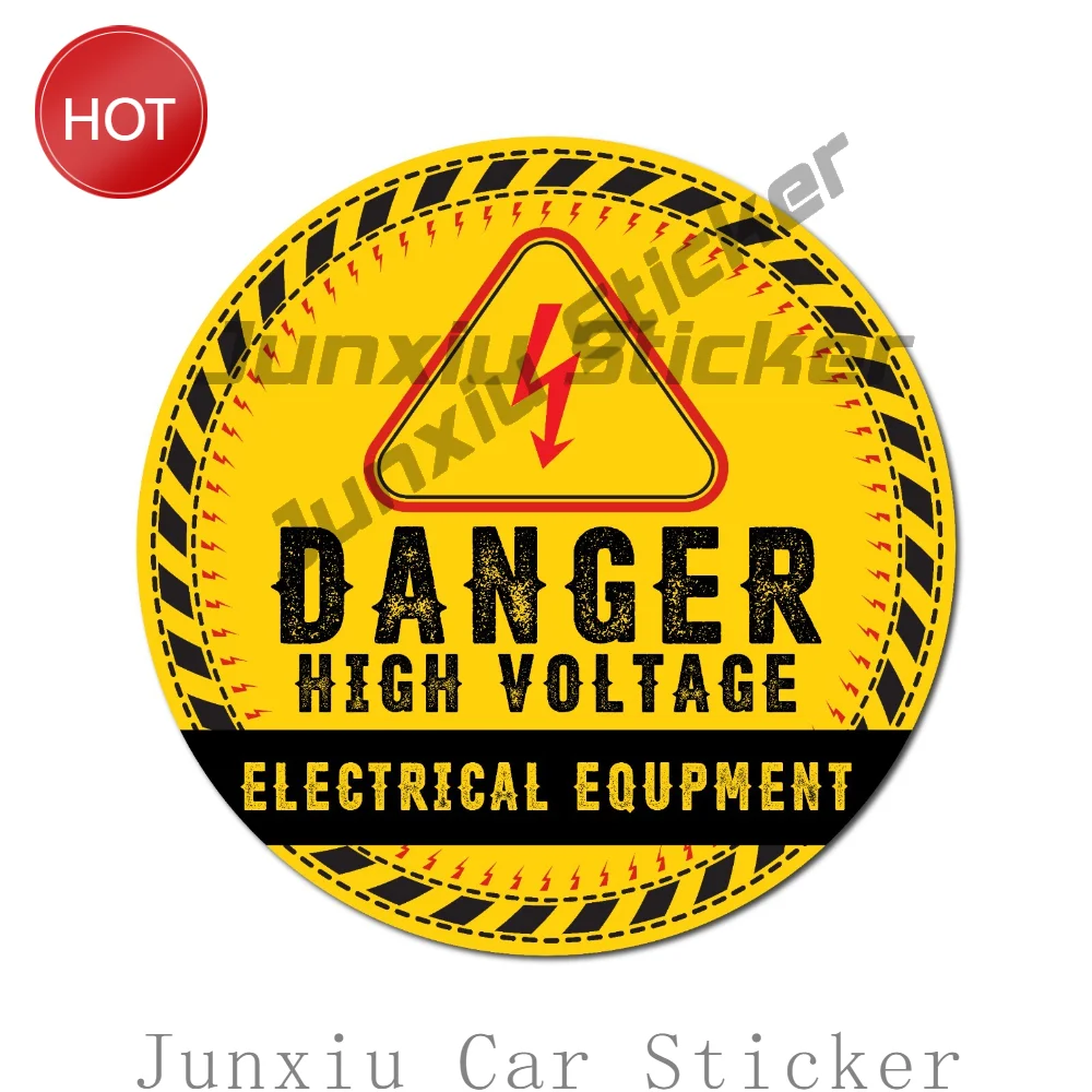2 Pack Danger High Voltage PVC Sticker Warning Decal For Workplace Walls And Doors Clear Message Display Workplace Signs