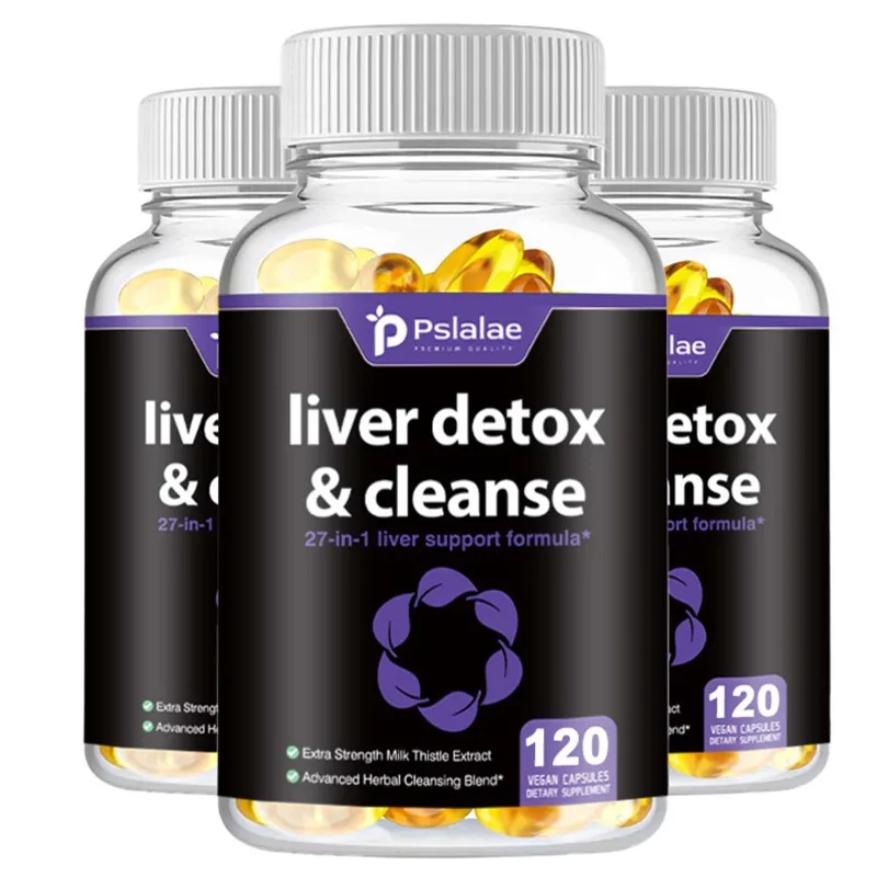 Cleanse & Liver Detox Supplement - with Milk Thistle, Help Lower Cholesterol,Support A Healthy Liver,Detoxify and Fight Oxidants