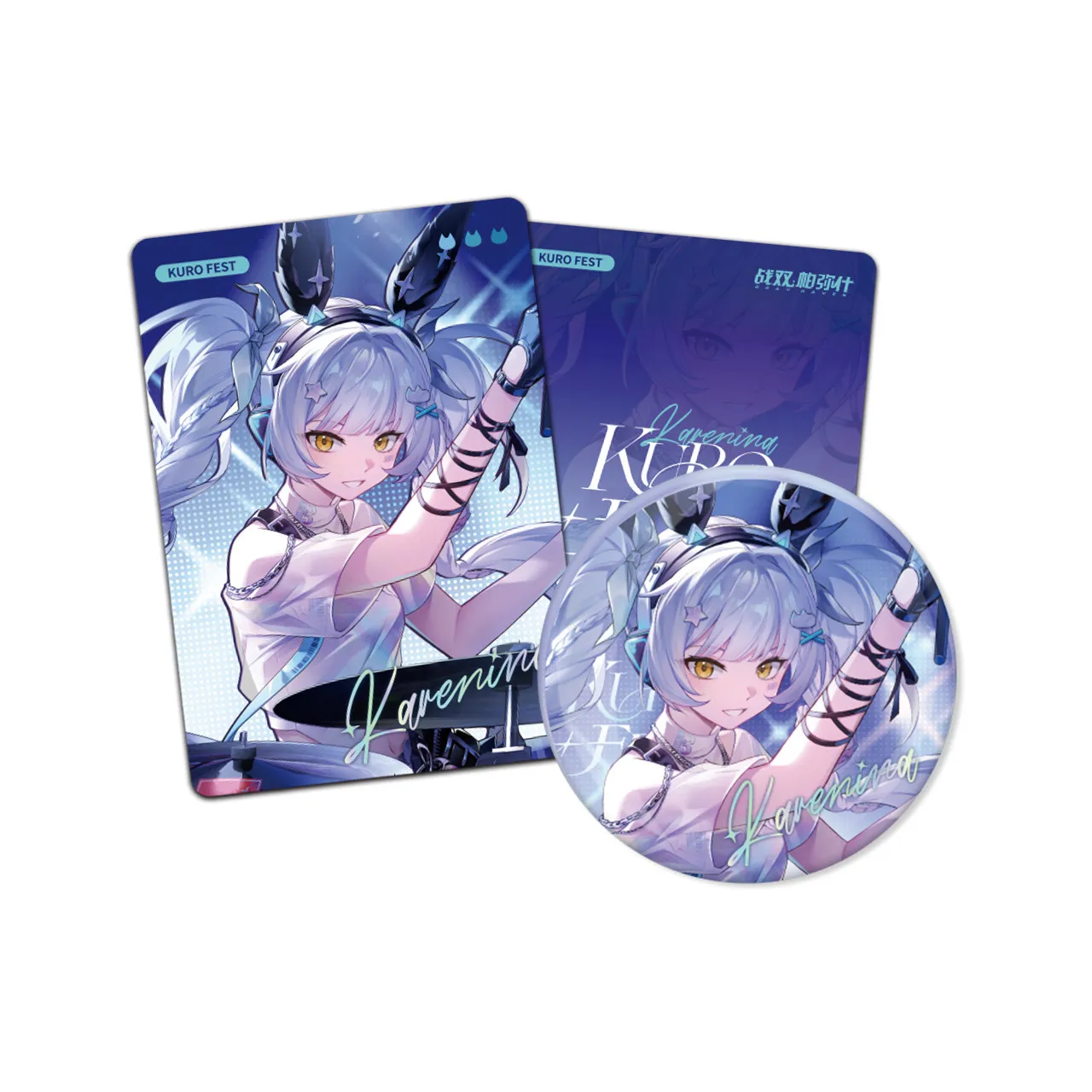 GRAY RAVEN：PUNISHING KARENINA KURO GAMES Tin Badges Tinplate Gaming Merchandise