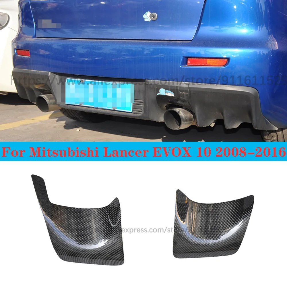 

Real Carbon Fiber Rear Bumper Exhaust Heatshield Envelope Cover Trim For Mitsubishi Lancer EVO10 X 2008-2009