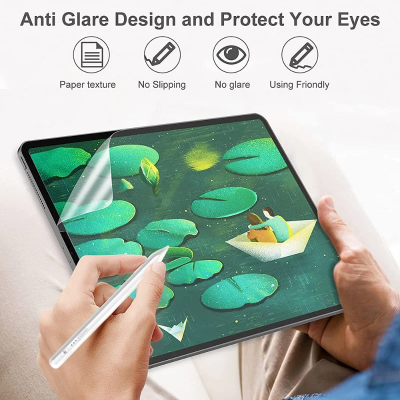 واقي شاشة ورقي غير لامع لجهاز Apple iPad Pro 11 12.9 iPad Air 4 5 2 3 Mini 6 7 2018 2020 2021 2022 فيلم يشعر الورق