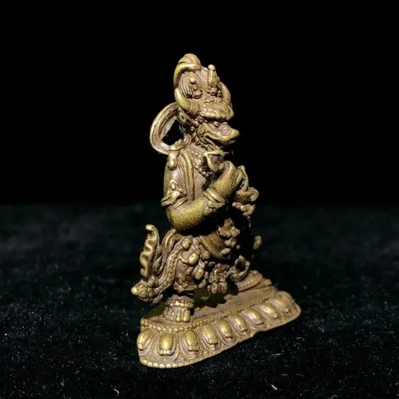 Fengshui Chinese Old Vintage Collectible Brass Handwork Yamantaka Buddha Statue