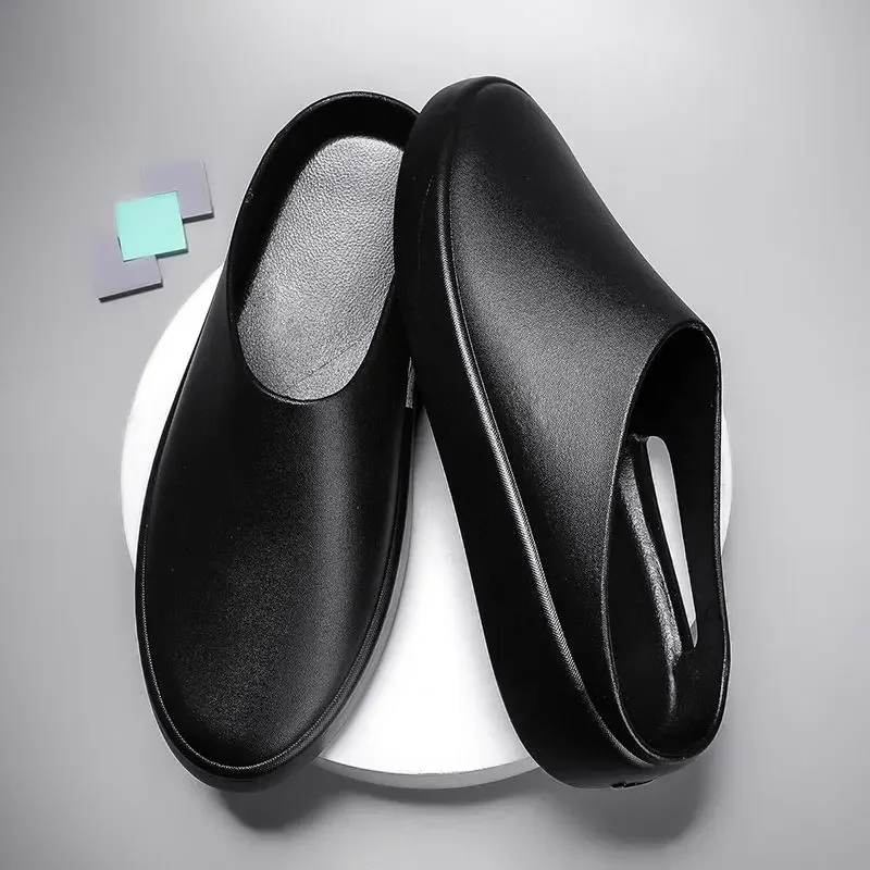 Beach Male Slipper House Water Proof Platform Walk Around Home Indoor Slides Anti-slip Mascullino Pvc Adult Fun Y2k Men's Shoe