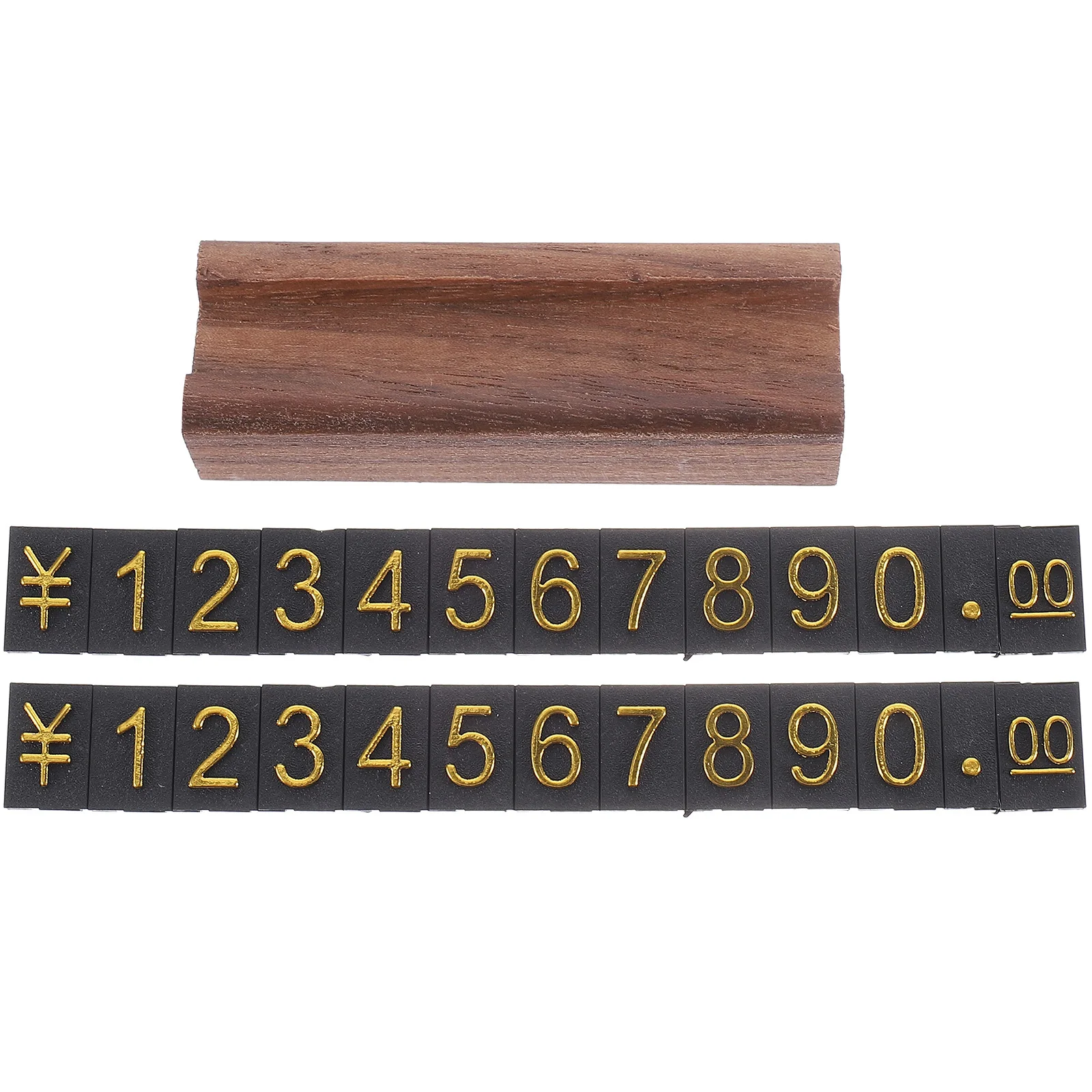 مجموعة واحدة من كتل مكعبات الخشب علامات أرقام واضحة لمتجر المجوهرات وعداد البيع بالتجزئة وحامل التسعير القابل للتعديل وكتل عرض الأسعار للبيع بالتجزئة