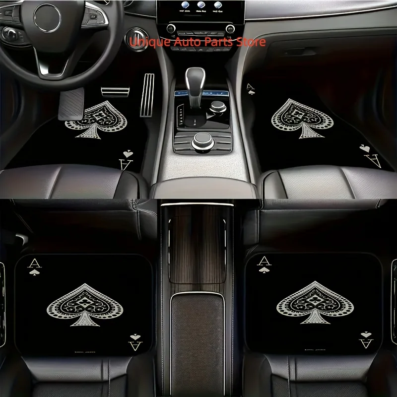 

4pcs Car Floor Mats with an Exquisite Appearance and Signature Car-themed Design, Featuring Perfectly Crafted Patterns. Suitabl
