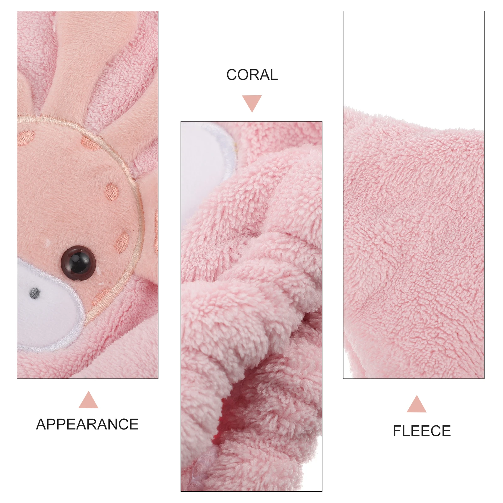 

Quick Dry Towel Hat Cartoon Bath Hair Drying Cap Coral Fleece Absorbent Shower Caps Towels Female Gifts Minimize Damage