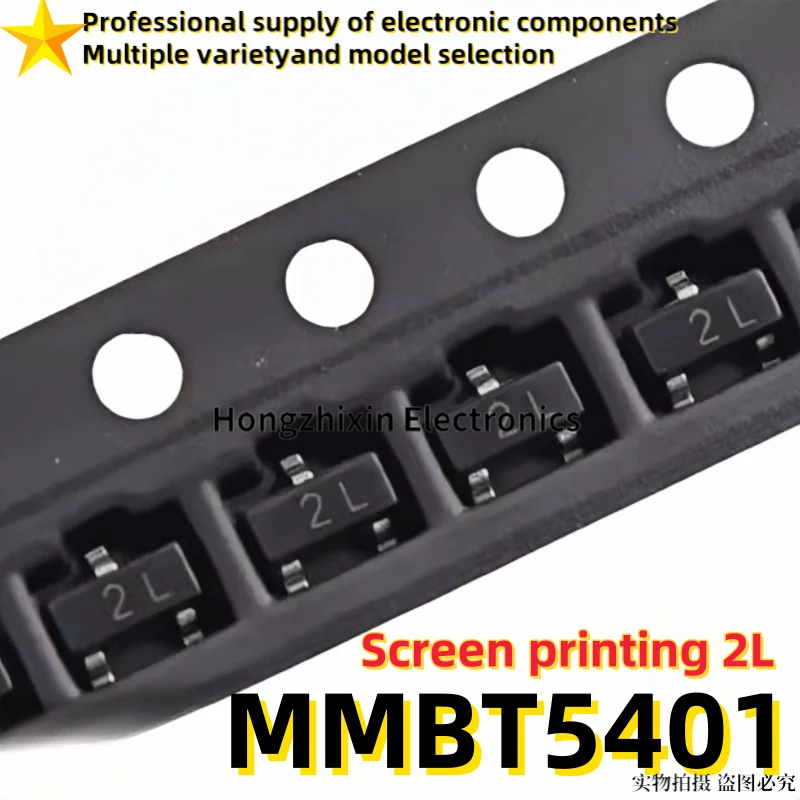 100PCS Brand new quality MMBT5401 2N5401 Screen printing 2L Surface mount transistor SOT-23