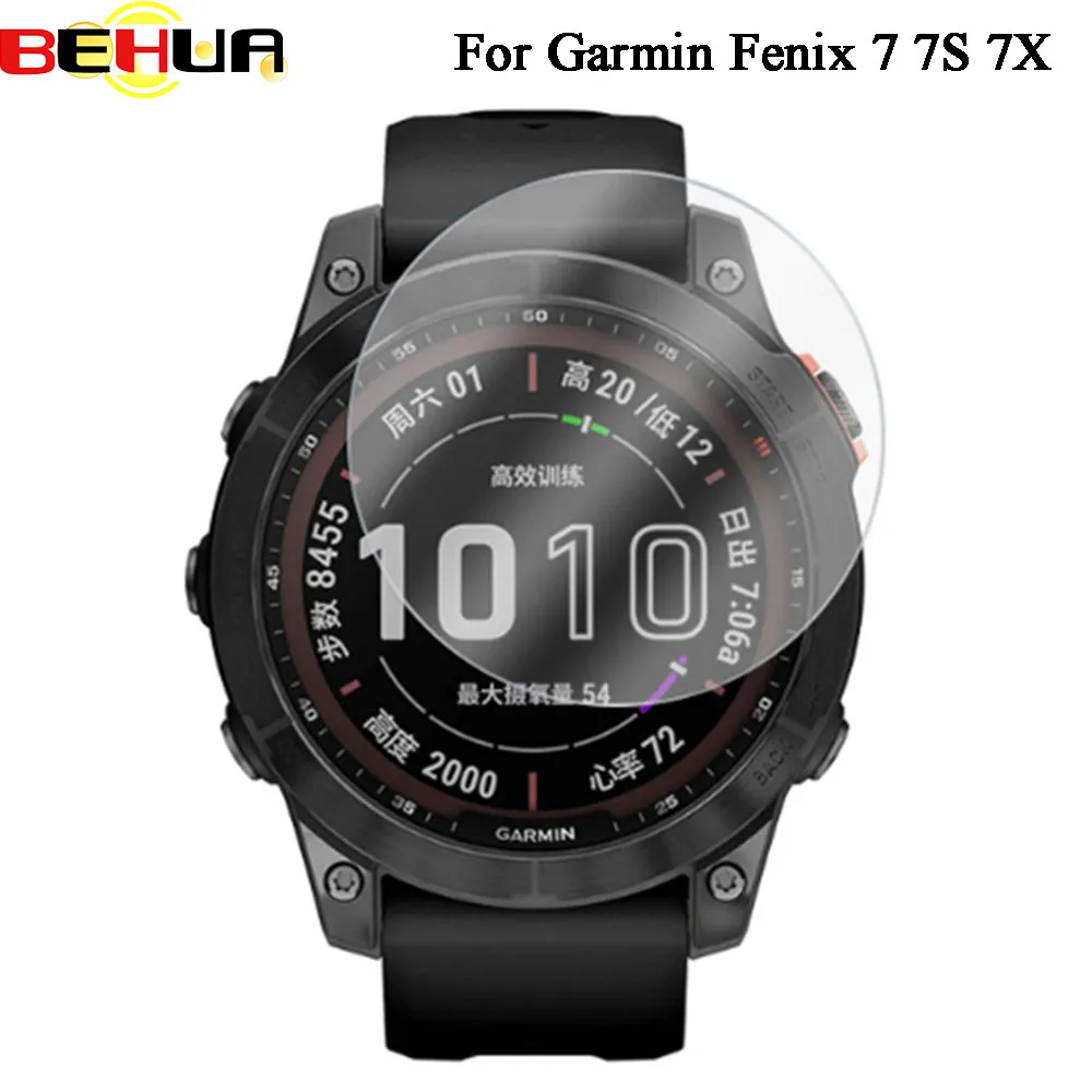 BEHUA 2Pcs HD กระจกนิรภัยสำหรับ Garmin Fenix 7 7S 7X Smartwatch Screen Protector ฟิล์มสำหรับ Garmin Fenix7นาฬิกาอุปกรณ์เสริม