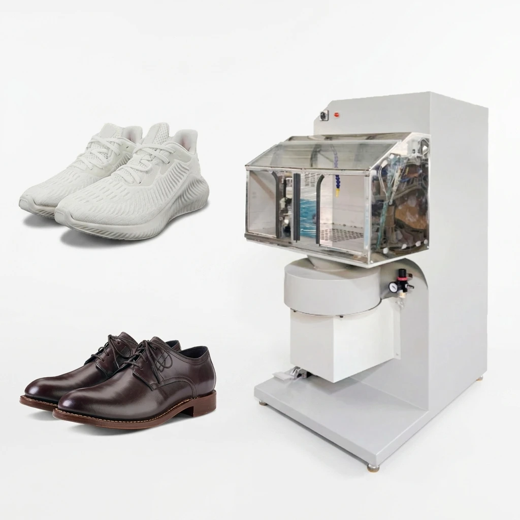 Automatic Buffing Machine for Leather Shoe Uppers Midsoles Outsoles Edge Roughening Grinding and Trimming Processing Equipment