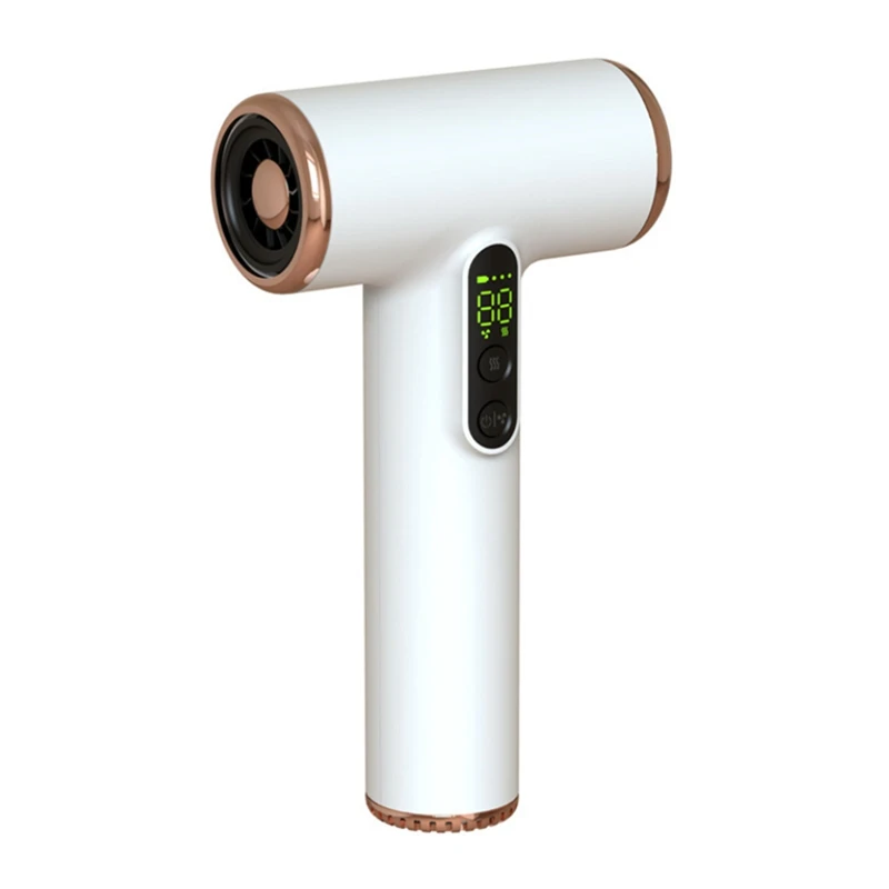 Wireless Hair Dryer USB Cordless Portable Travel Rechargeable Strong Wind Low Noise 3 Gears Hair Dryer With Lcd