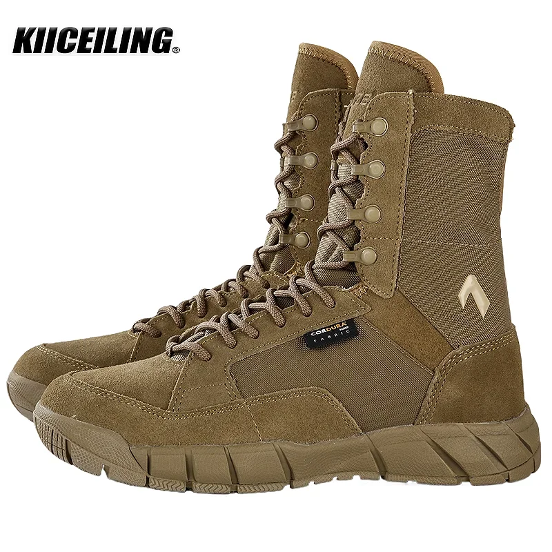 KIICEILING 208H, Tactical Boots, Hiking Shoes for Men, Outdoor Sports Work, Combat Desert Male Shoes, Hunting, Climbing Sneakers