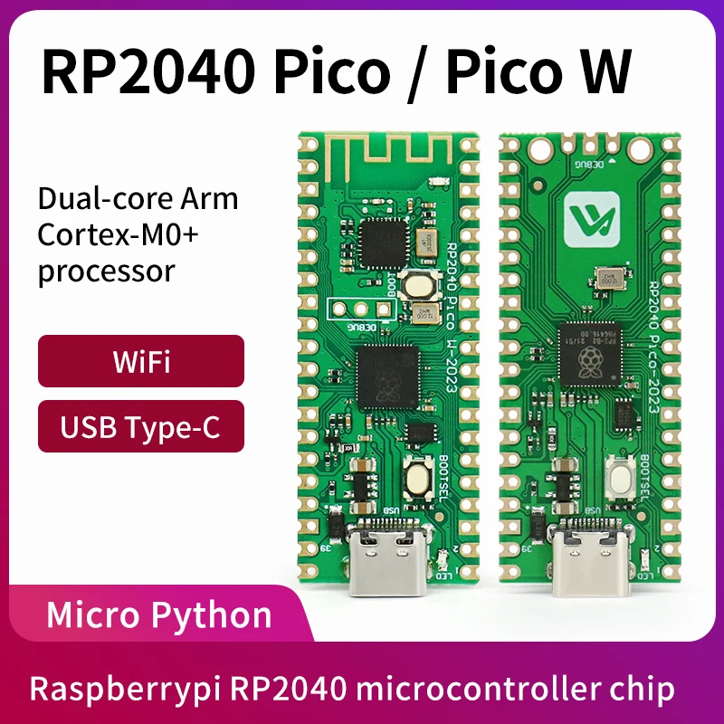 Carte de développement Raspberry Pi, RP2040, avec puce double cœur