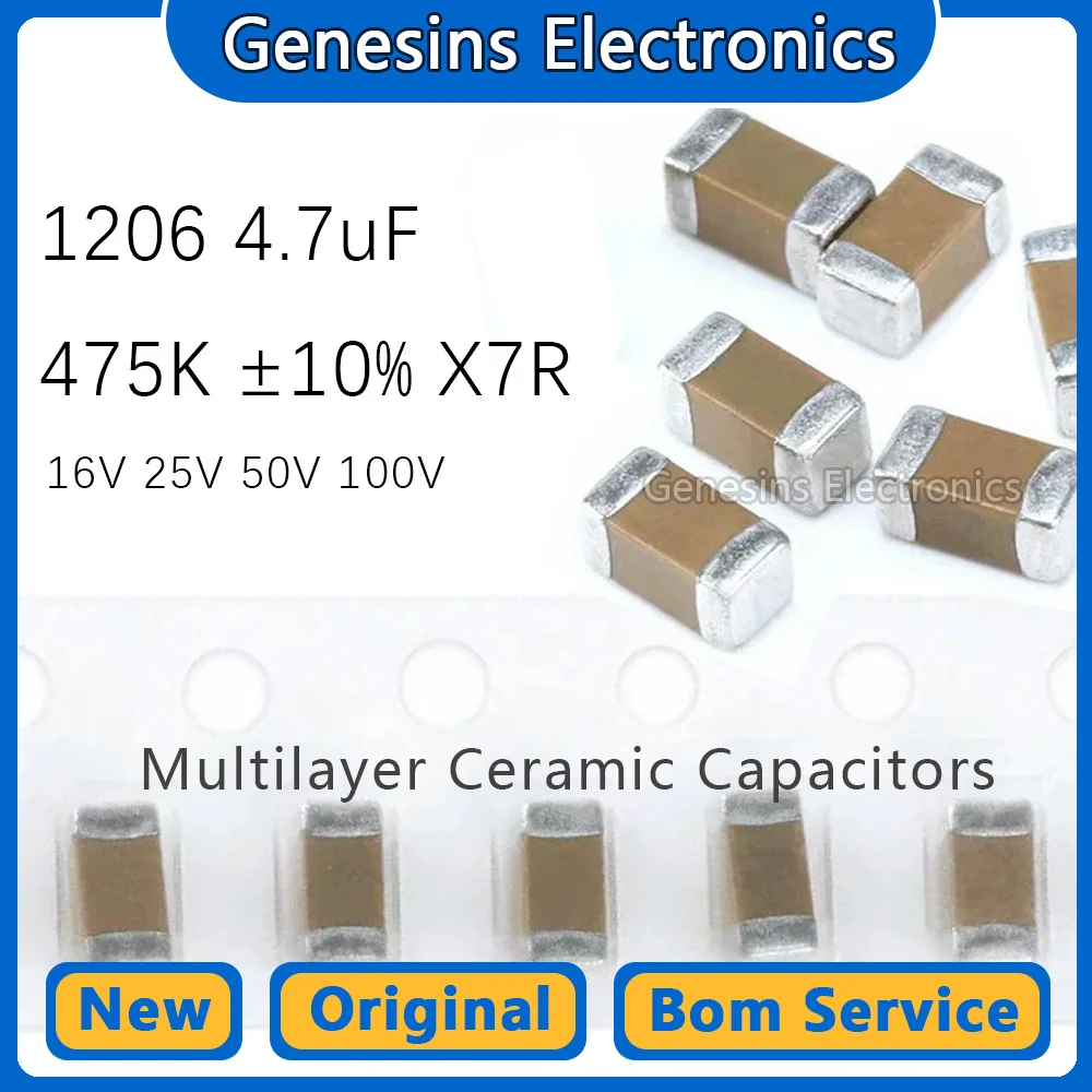 10 Pcs 1206 4.7Uf 4…